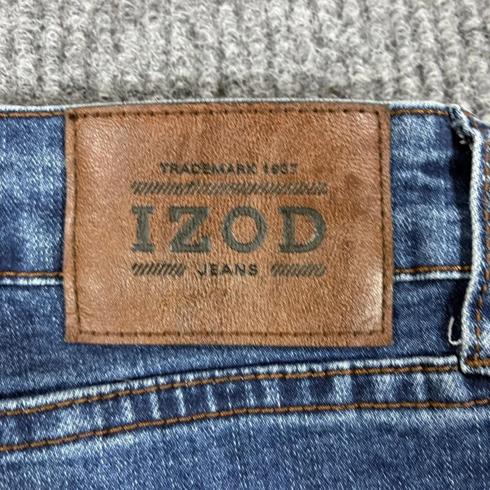 IZOD Jeans Mens 32x29 Blue Wash Regular Fit Straight Comfort Stretch Denim
